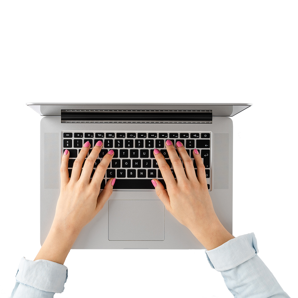 Copywriter creating digital content