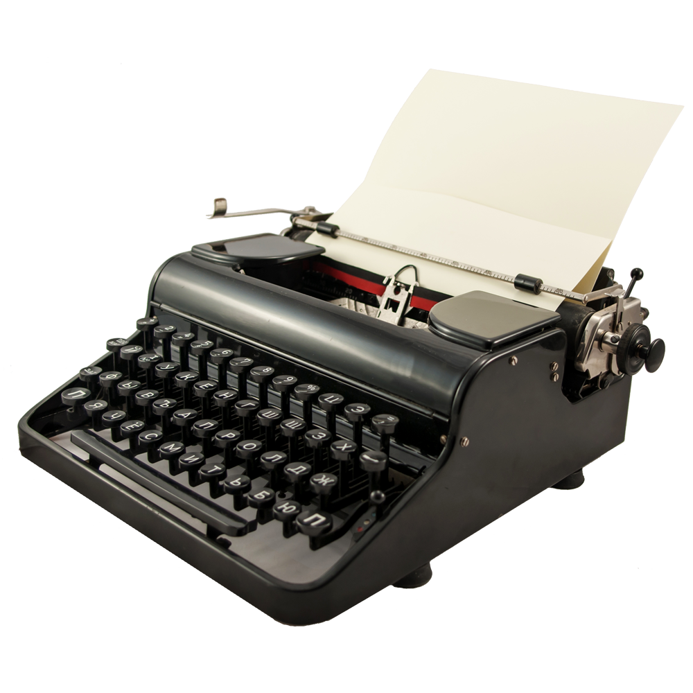 Typewriter representing digital content